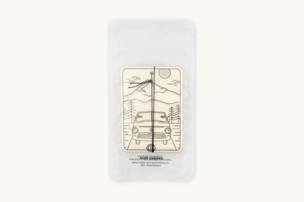 Tanner Goods Air Freshener air freshener smells of cardamom, fig leaves and violet layered over a rich base of sandalwood and white cedar.