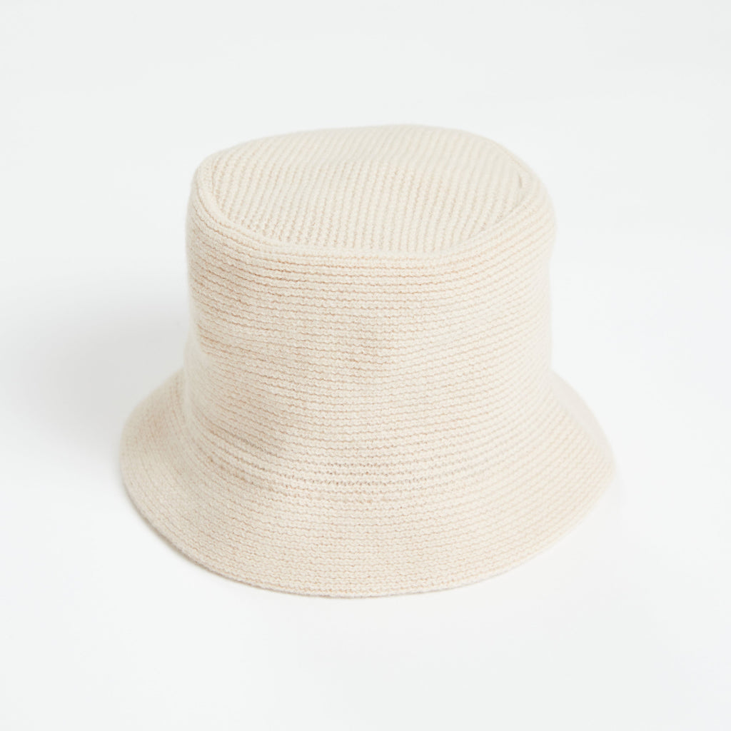 Yellow 108 Aye Knit Bucket Hat - Natural