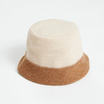 Yellow 108 Aye Knit Bucket Hat - 2Tone Driftwood Natural