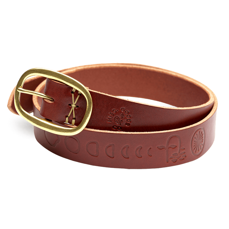 Misc. Goods Co. Moon is Down Leather Belt Chestnut