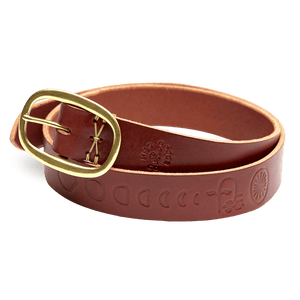 Misc. Goods Co. Moon is Down Leather Belt Chestnut