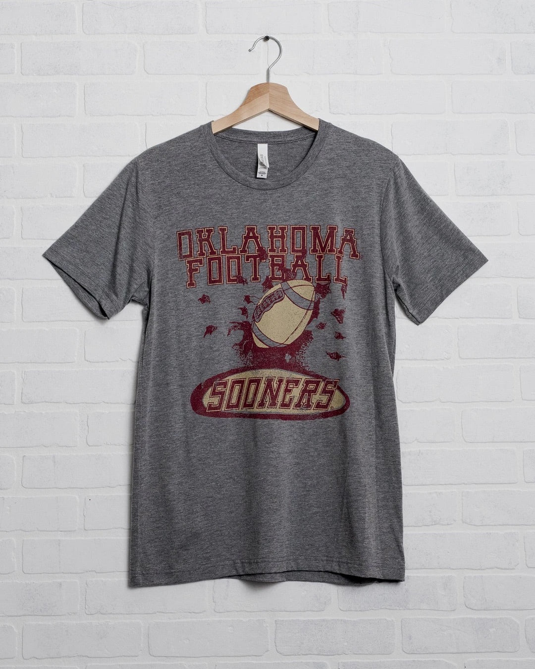 OU Football Party Gray Triblend Tee