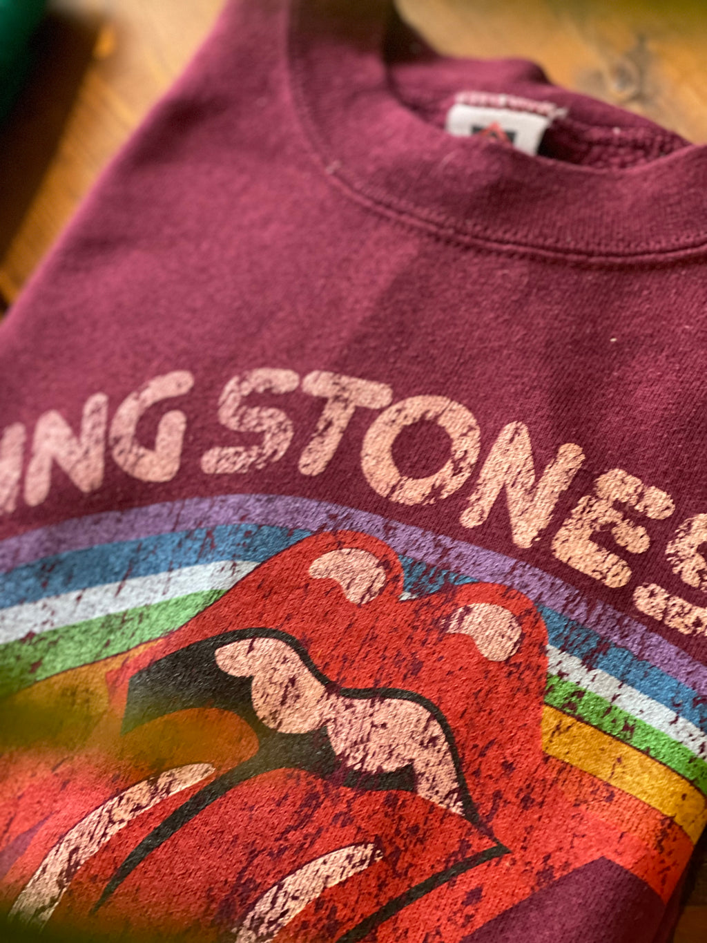 Rolling Stones A Rainbow Tee Sweatshirt - Red