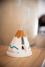 White Teepee with Piñon Incense